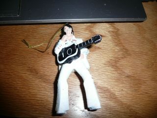 Kurt S Adler Elvis Presley White Jumpsuit And Guitar Christmas Ornament