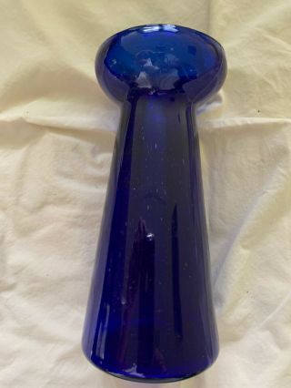Vintage Cobalt Blue Vase 7 " Tall X 3 " Wide