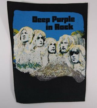 Deep Purple In Rock Cotton Fabric Poster Print 14 " X 12 " Art
