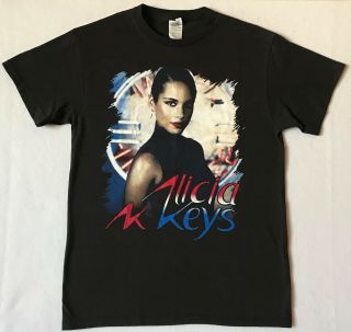 Alicia Keys Tour 2013 Size Medium Black T - Shirt