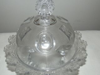 EAPG IMPERIAL GLASS DEWEY PATTERN COVERED BUTTER DISH 2