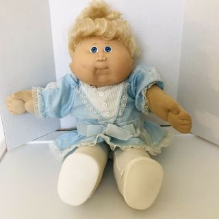 Vintage Authentic 1986 Cabbage Patch Kid Doll By Xavier Roberts Coleco Blond