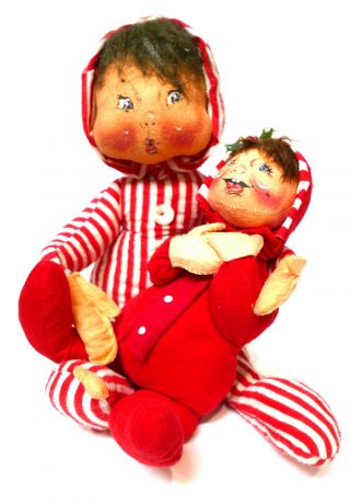 2 Annalee Mobilitee Doll Christmas Children In Christmas Pj 