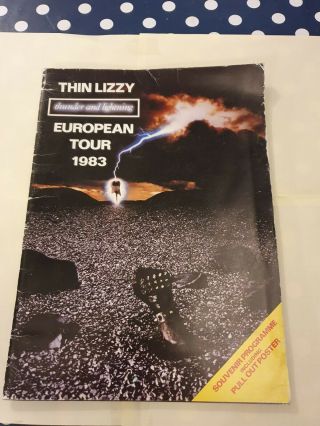 Thin Lizzy European Tour 1983 With Souvenir Poster