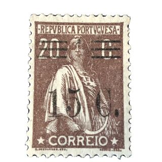 Portugal,  Scott 463,  15c.  Surcharge On 20c Value.  Brown 1928 - 29 Ceres Mvlh