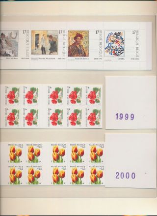 Xc42563 Belgium 1999 Paintings Flowers Nature Booklets Mnh Fv 1128 Bef