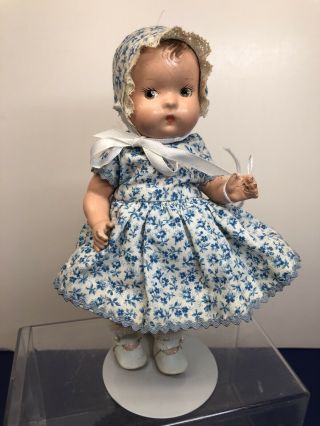 7” Vintage Antique Effanbee Doll “patsy Tinyette” Baby Compo Redressed Cute S