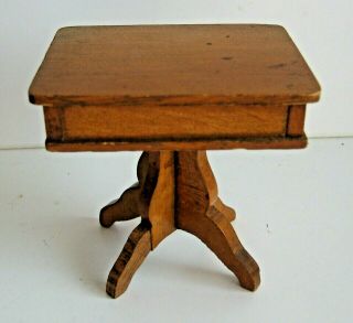Antique German Schneegas doll house miniature wood sewing Table 2