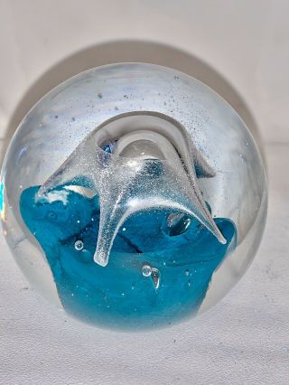 Dynasty Gallery Heirloom Collectibles Glass Paperweight Art Hand Blown Bubbles 2