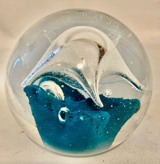 Dynasty Gallery Heirloom Collectibles Glass Paperweight Art Hand Blown Bubbles 3