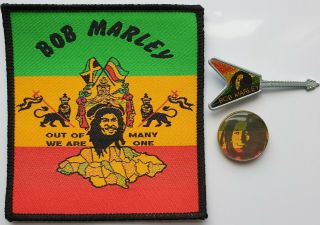 Bob Marley Vintage Badges & Patch Rastafarian Ska Rasta Reggae Zion Dub Roots