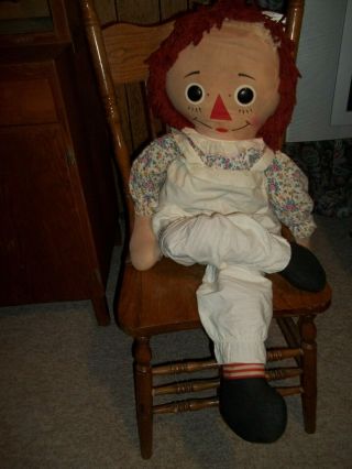 Giant 39 " Vintage Raggedy Ann Doll Clothing 1970s Needs A Doll Doctor