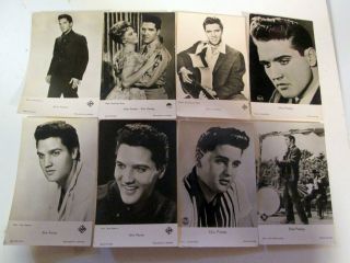 Elvis Presley 8 Black & White Photo Postcards Germany