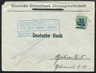 Germany Inflation 19 - 09 - 1923 Last Day Of Rate,  Local Letter