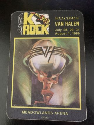 1986 Van Halen K - Rock Concert Patch 5150 Tour