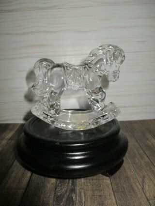 Figure Lead Crystal Rocking Horse Collectible Princess House Made In Germany