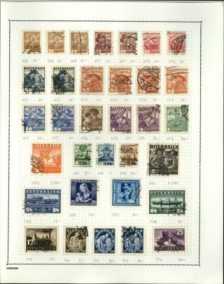 Austria Inc.  1934 - 1936 Sg 737,  5s Cat £70 Album Page Of Stamps V15880
