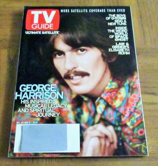 The Beatles - George Harrison - 1943 - 2001 - Satellite Tv Guide - Dec.  29 - Jan.  4 2002