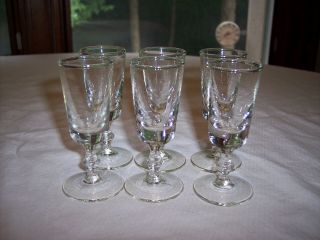 Set Of 6 Libbey Georgian Cordial Glasses