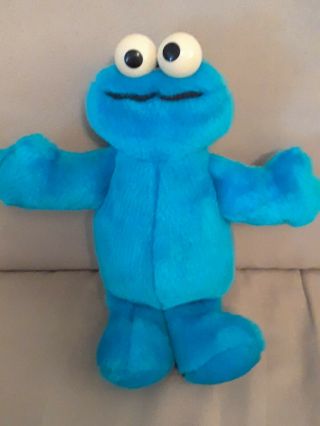 Vintage 1995 Tyco Sesame Street Cookie Monster Soft Plush Stuffed Doll Toy 9 "