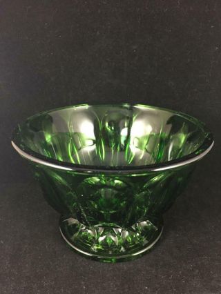 Vintage Emerald Green Glass Pedestal Candy Dish Bowl