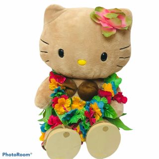 Build A Bear Sunkissed Tan Hello Kitty Tropical Hawaiian Hula Lei Set Flip Flops