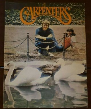 Vintage 1973 The Carpenters Now & Then Tour Concert Program Book Karen Carpenter
