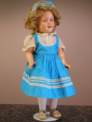 Antique 1937 Ideal 18 " Shirley Temple Composition Doll.