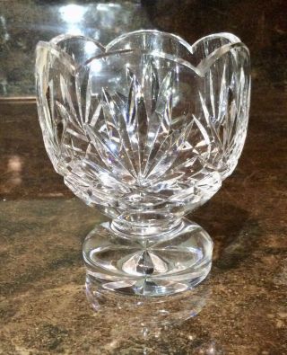 Waterford Crystal Scalloped Rim Footed Potpourri Bowl Tea Light Candle Holder