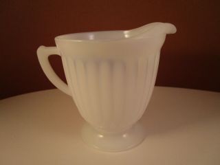 Vintage Macbeth Evans Petalware Monax Milk Glass Creamer 2