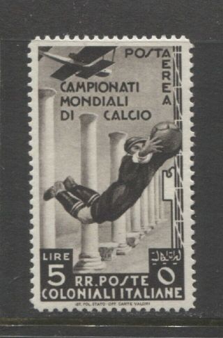 1934 Italian Colonies General Issues 5 Lire Air Mail Issue,  $ 60.  00
