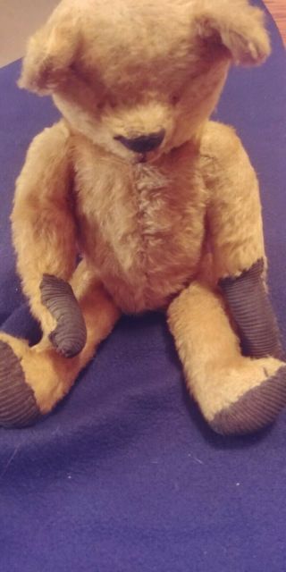 Antique Vintage Jointed Mohair Teddy Bear 1915 - 1920 Steiff? 14 " Family Owned
