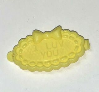 Vintage My Little Pony G1 Mlp Perfume Puff Palace I Luv You Barrette Accessory