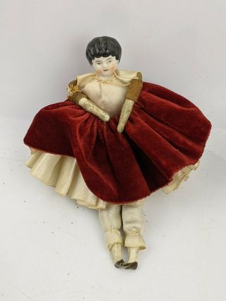 Antique German Porcelain Head Hand And Feet Molded Doll 6.  5 Inch