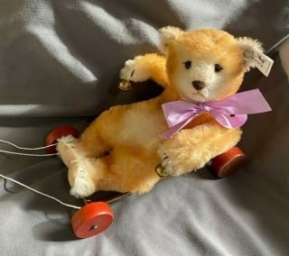 Steiff Teddy Bear on trolley pull toy Ltd Edition 380 of 4000 0135/20 Germany 2
