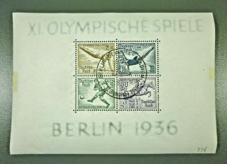 Germany Third Reich 1936 Olympic Games Berlin Sheet Berlin Stadium Swastika