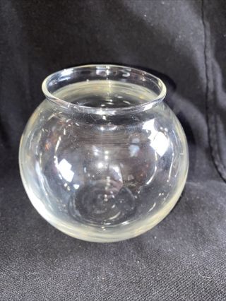 Vintage Federal Glass Clear Dish Tiny Fish Bowl Style Dish