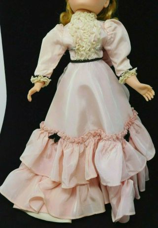 Vntg 1961 17 " Madame Alexander Elise Renoir Pink Gown Black Velvet Ribbon Tagged