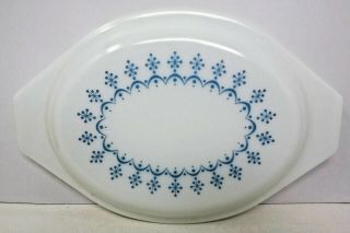 Pyrex Snowflake Blue White Lid Only For Pyrex Casserole 943 - C 18