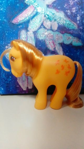 Vintage G1 My Little Pony Collector Pose Concave Foot Butterscotch