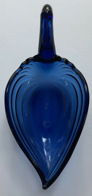 Heisey by Imperial Rare Cobalt Blue Large Swan Candy Nut Dish 8.  5 