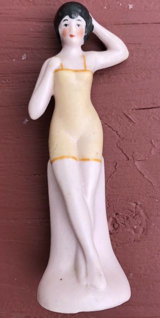 Antique Art Deco German Bisque Naughty Nude Bathing Beauty Doll Flapper Era