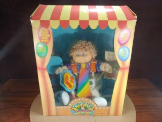 1985 Cabbage Patch Kid Circus Kids Rowdy Rainbow Boy Doll Coleco W/original Box