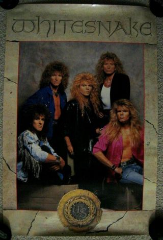 Whitesnake 1987 Group Poster David Coverdale,  John Sykes