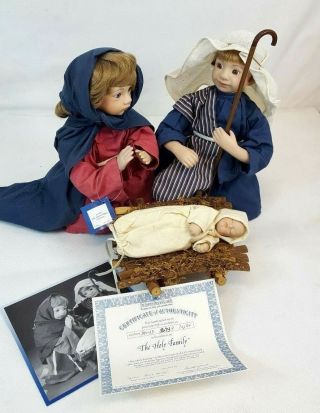 Ashton Drake Oh Holy Family Night Nativity Porcelain Doll Joseph Mary Baby Jesus