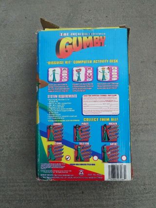 Gumby Disguise Kit Clown & cowboy with Floppy Disk 1996 Trendmasters complete 2
