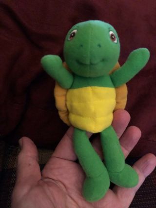 1995 Franklin The Turtle Plush Stuffed Animal Finger Puppet