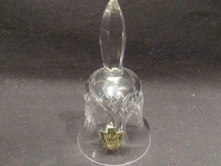 Belfor Vintage Pinwheel Hand Cut Lead Crystal Bell Made In Czechoslovakia