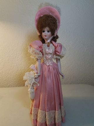 Gorham Valentine’s Ladies Doll Pink Dress Umbrella