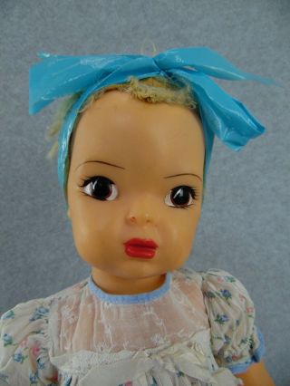 16” vintage hard plastic vinyl jointed Terri Lee Doll w blonde Caracul Wig TLC 2